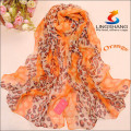 Leapord personality leopard print leopard pattern scarf sunscreen large square chiffon scarf shawl